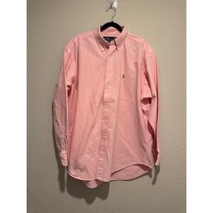 Ralph Lauren Men's Pink Oxford Button Down Shirt Blake Fit XL Cotton 2139